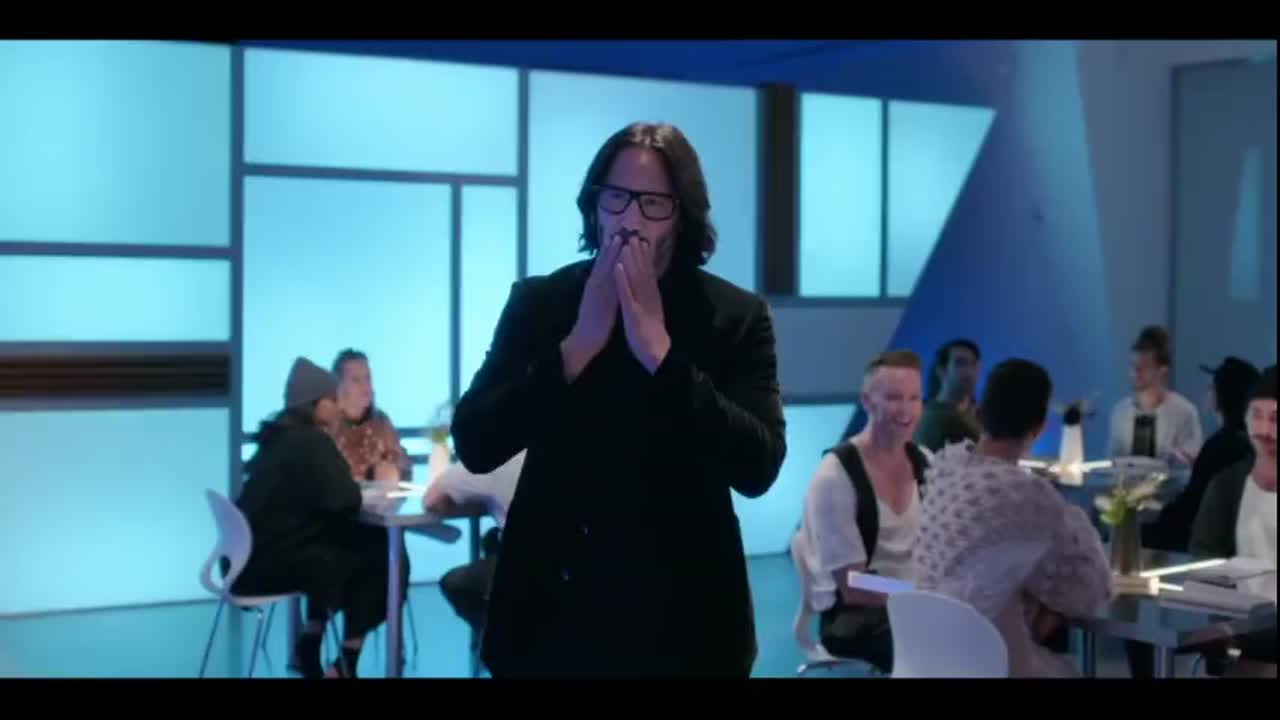 Always Be My Maybe - Keanu Reeves blowing kiss
