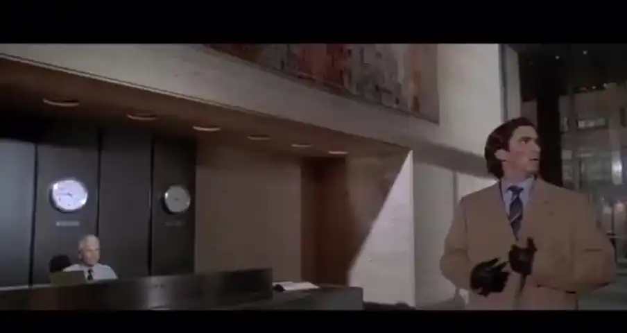 American Psycho - Shooting security guard