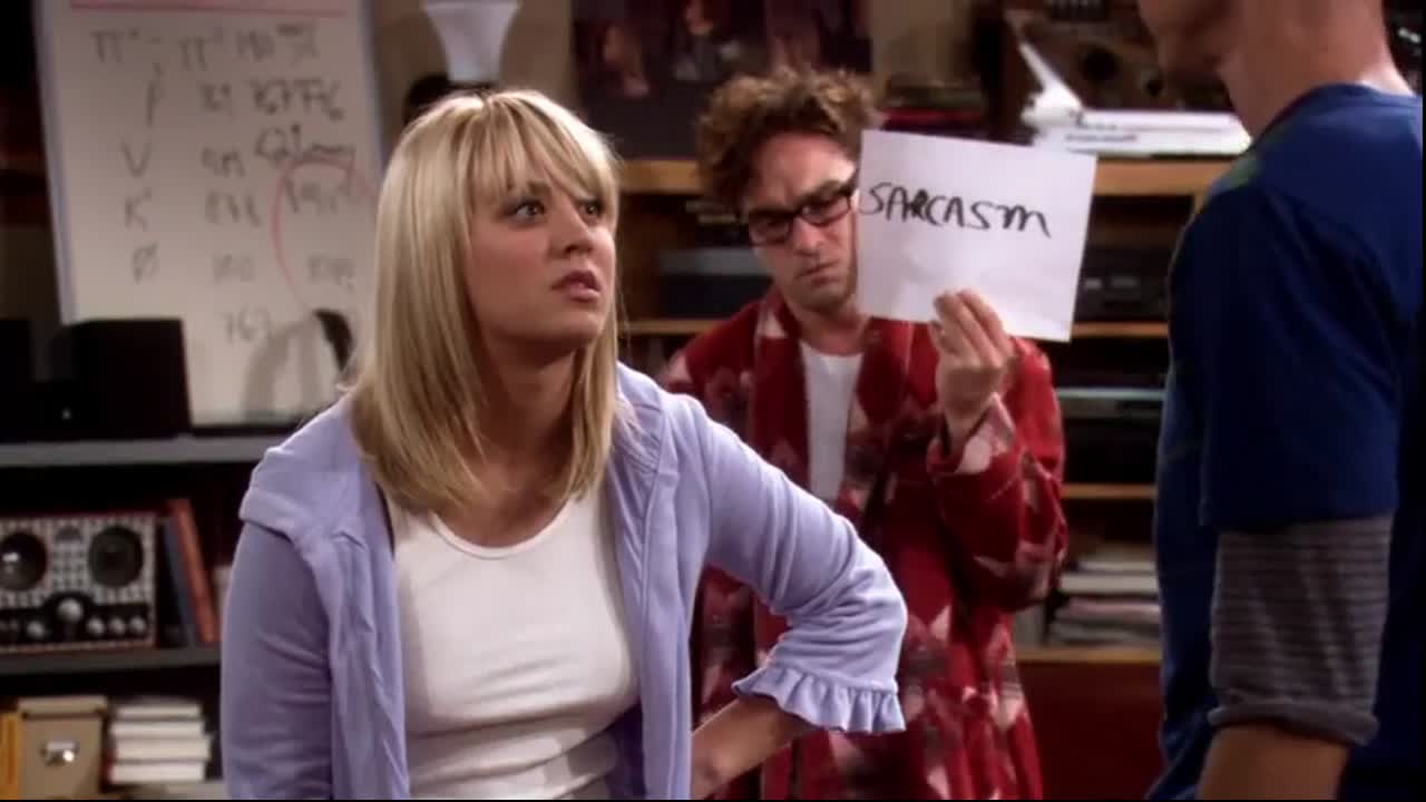 Big Bang Theory - Sarcasm sign