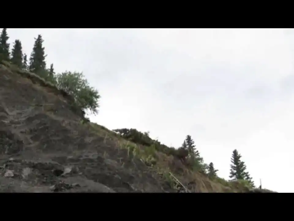 Car jumps off cliff and explodes