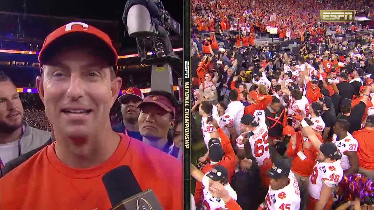 Dabo Swinney - I can’t wait to celebrate!