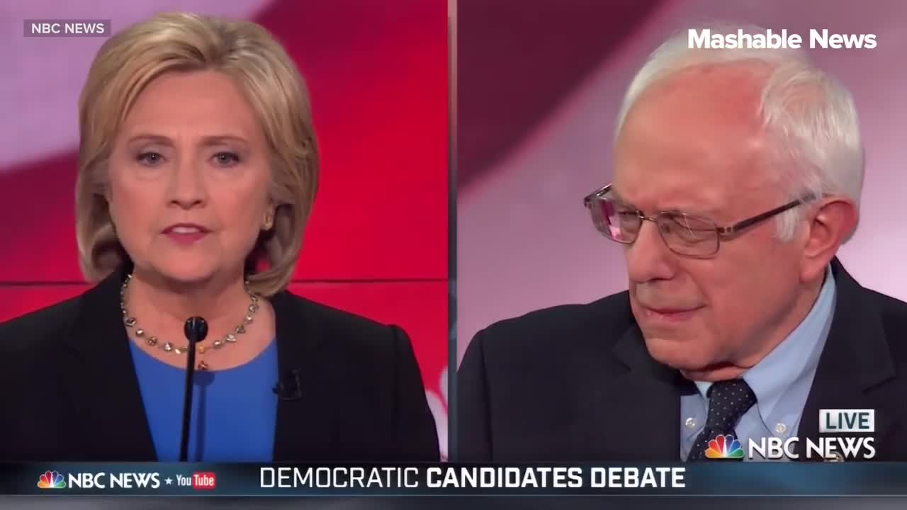 Democratic Primary Debate - Bernie Sanders Side Eye