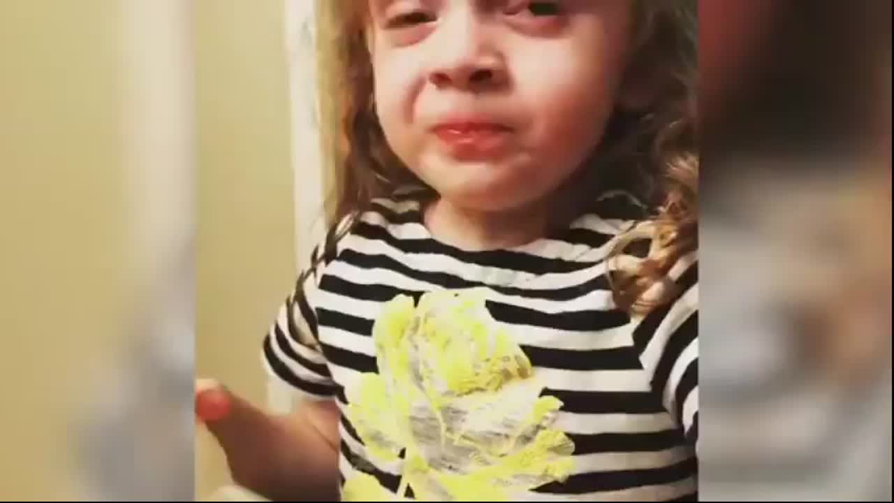 Girl Pretending to Like Food - I'm ok