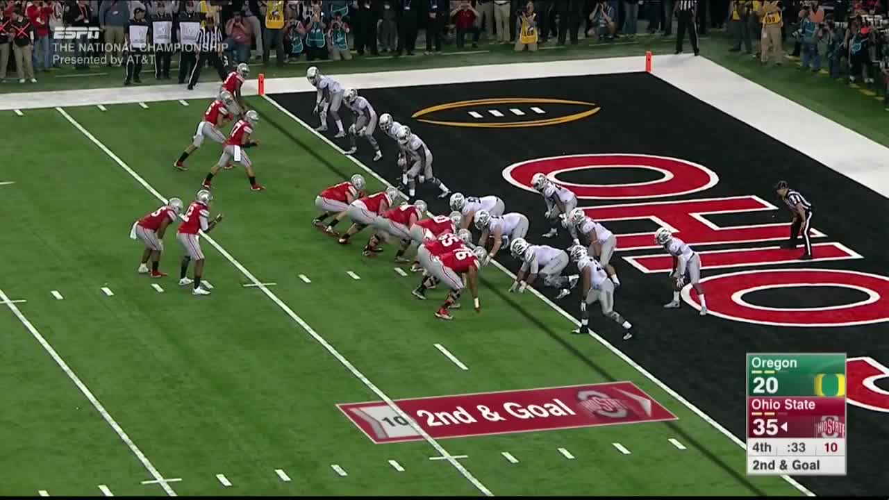 Ohio State Buckeyes National Championship Touchdown