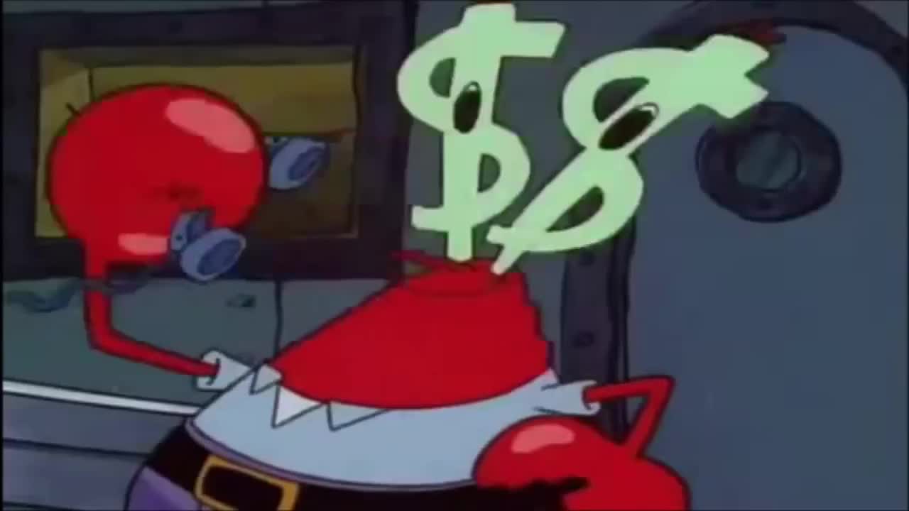 Spongebob Squarepants Mr Krabs Dollar Sign Eyes